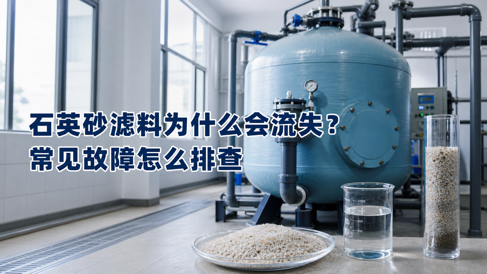 石英砂滤料为什么会流失？常见故障怎么排查配图