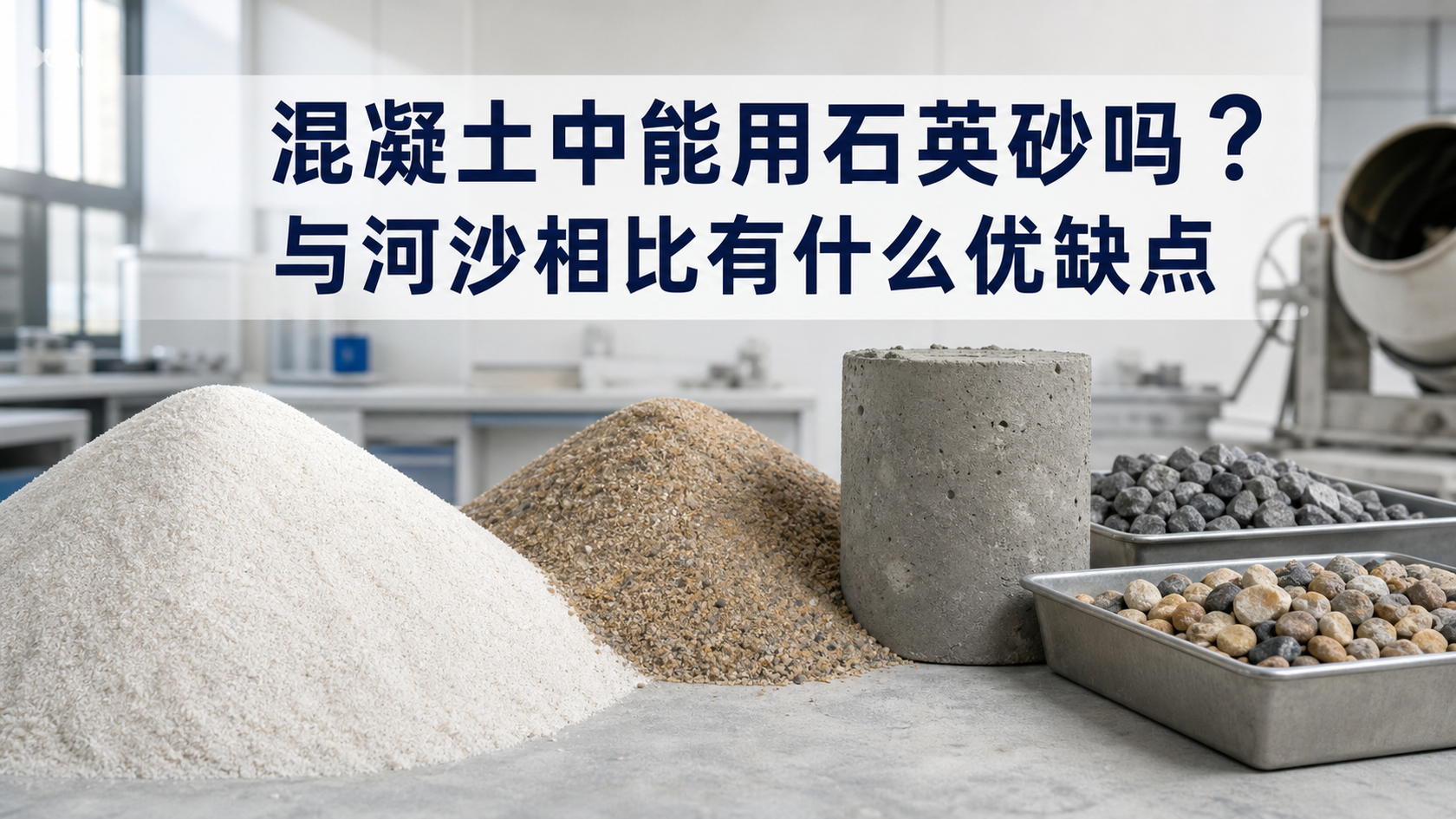 混凝土中能用石英砂吗？与河沙相比有什么优缺点配图