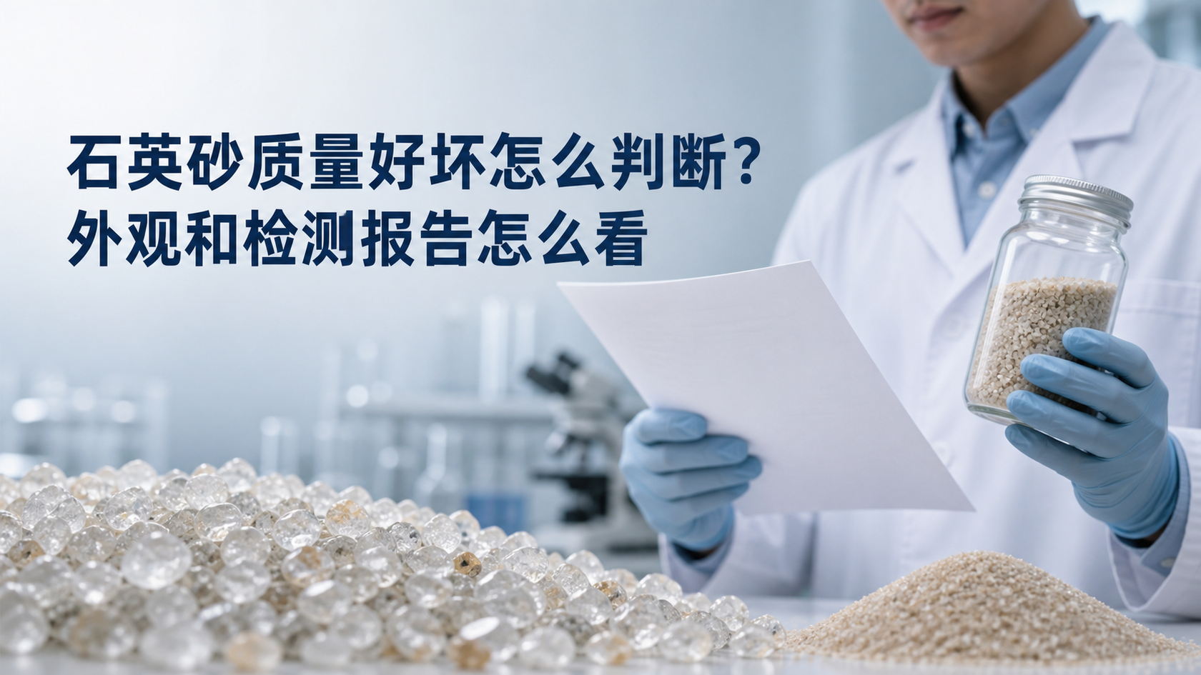 石英砂质量好坏怎么判断？外观和检测报告怎么看配图