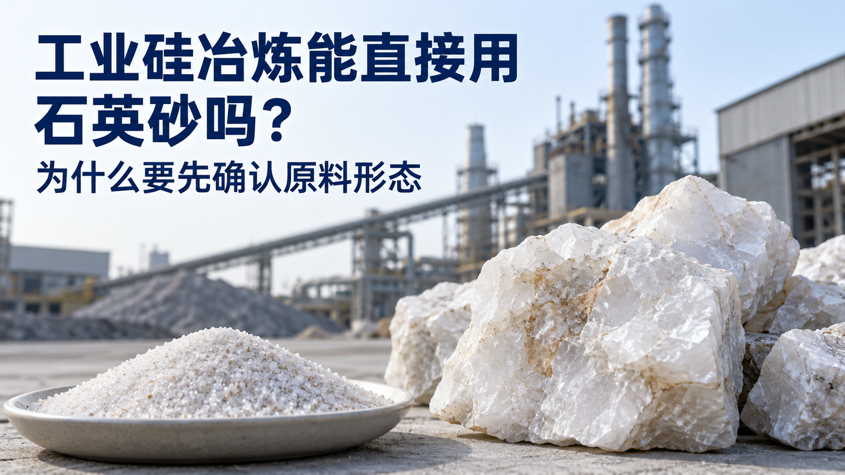 工业硅冶炼能直接用石英砂吗？ 为什么要先确认原料形态配图