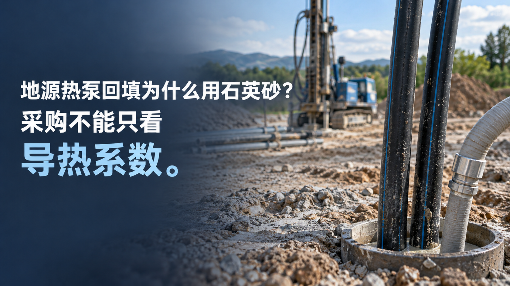 地源热泵回填为什么用石英砂？ 采购不能只看导热系数配图