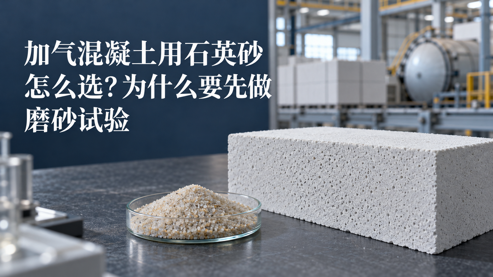 加气混凝土用石英砂怎么选？ 为什么要先做磨砂试验配图