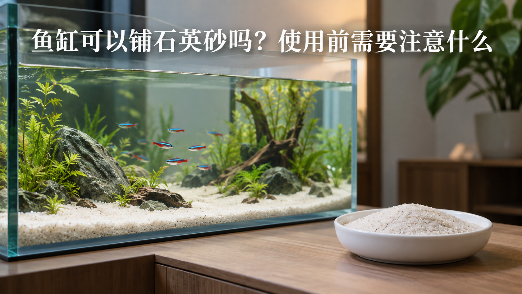 鱼缸可以铺石英砂吗？使用前需要注意什么配图