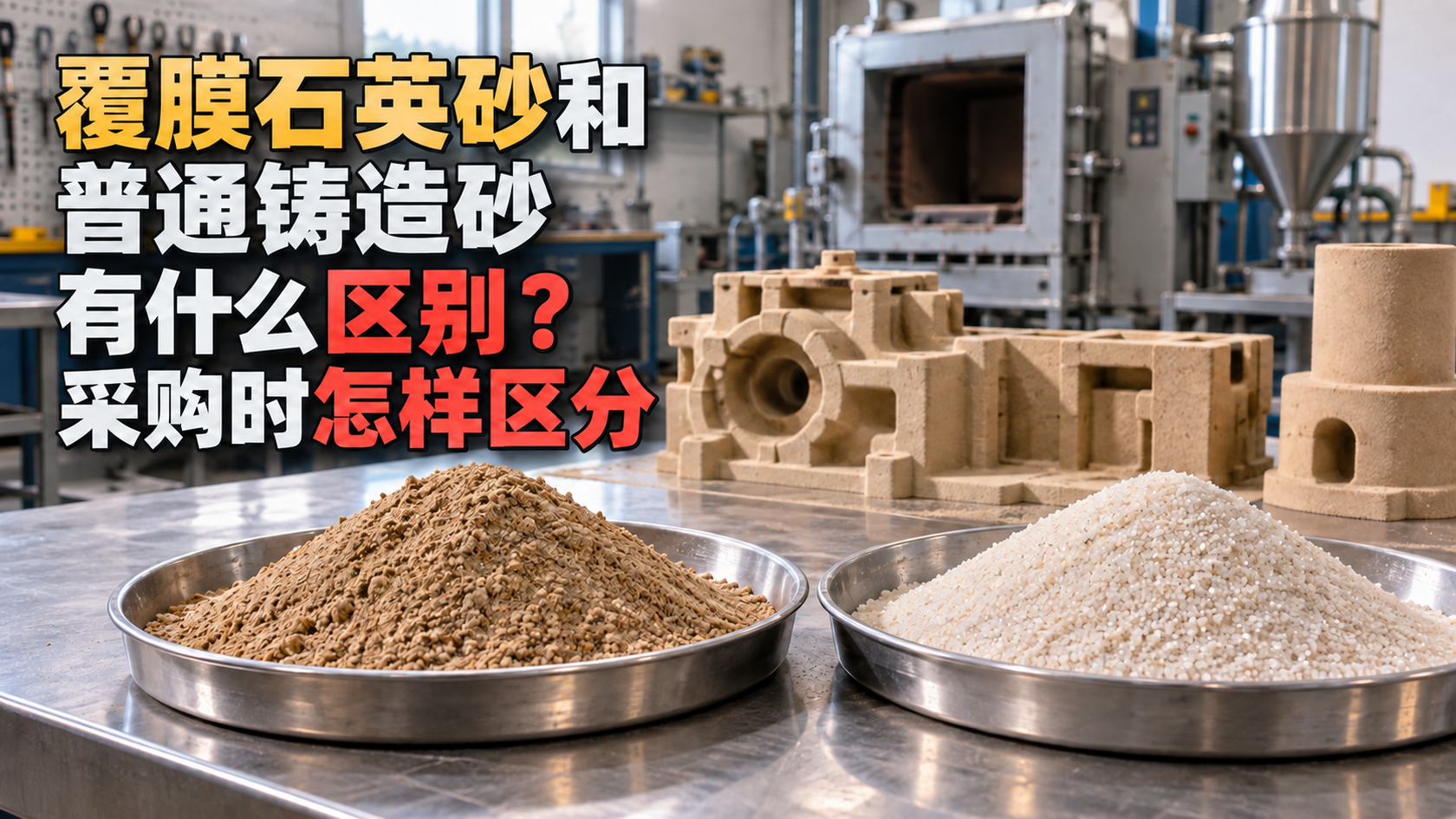 覆膜石英砂和普通铸造砂有什么区别？ 采购时怎样区分配图